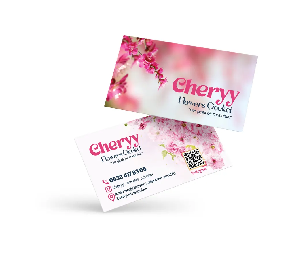 350 Gr. Parlak Selefonlu Düz Kesim Çift Yön Kartvizit (1000 Adet)