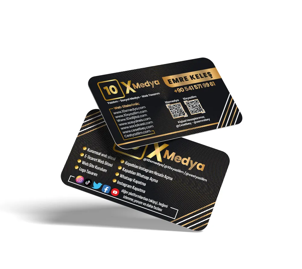 350 Gr. Kuşe Oval Kesimli Kabartmalı kartvizit (1000 Adet) - 2