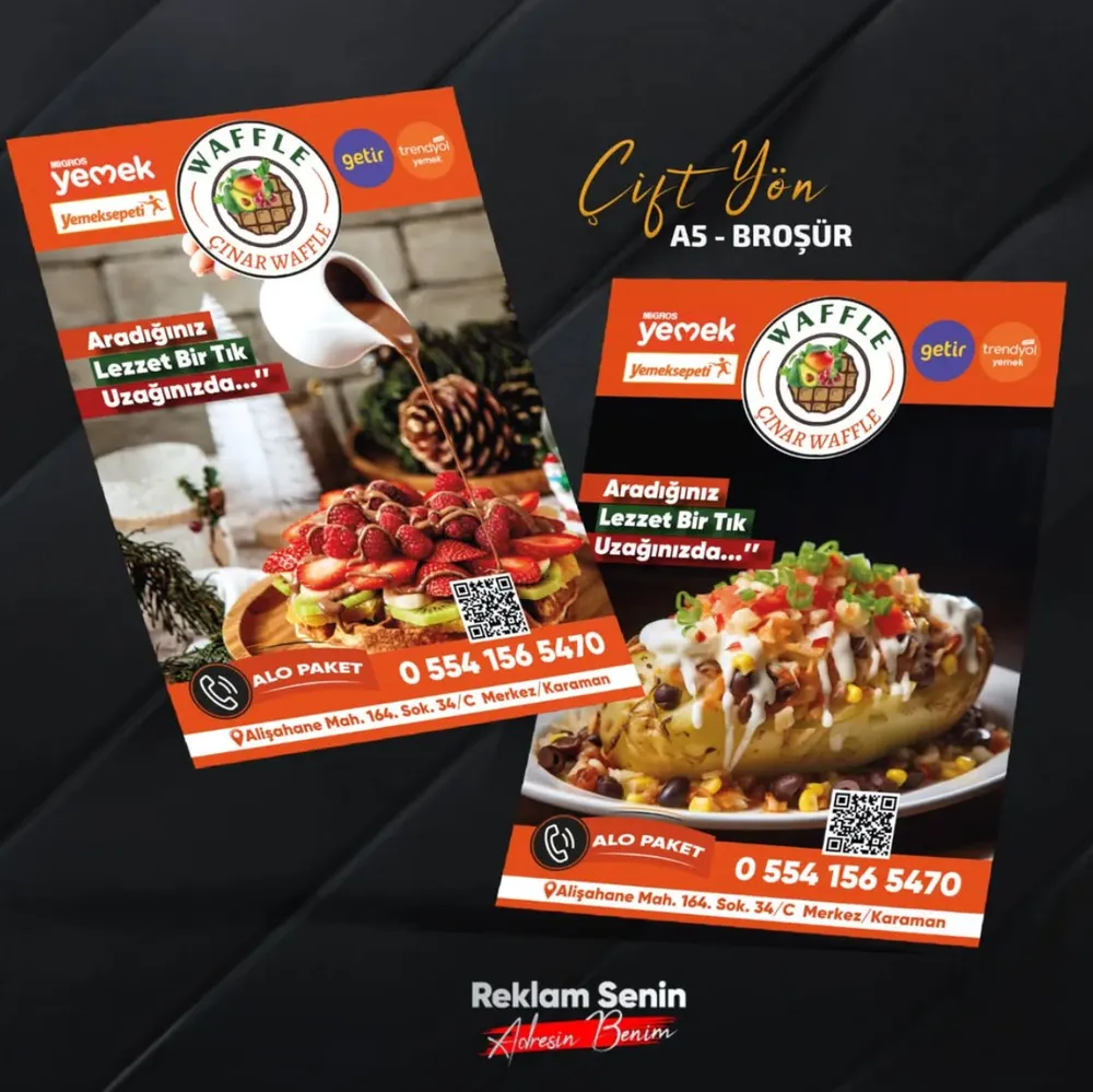 Broşür A5 115 Gr. Kuşe Çift Yön Renkli (1000 Adet)