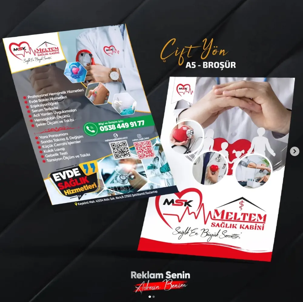 Broşür A3 115 Gr. Kuşe Çift Yön Renkli (1000 Adet) - 2